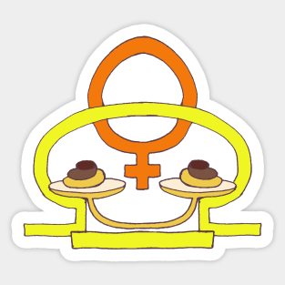 Libra, the scales Sticker